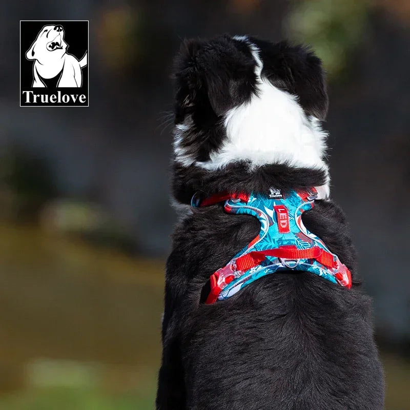 TRUELOVE Reflective Adjustable Padded Dog Harness for All Breeds