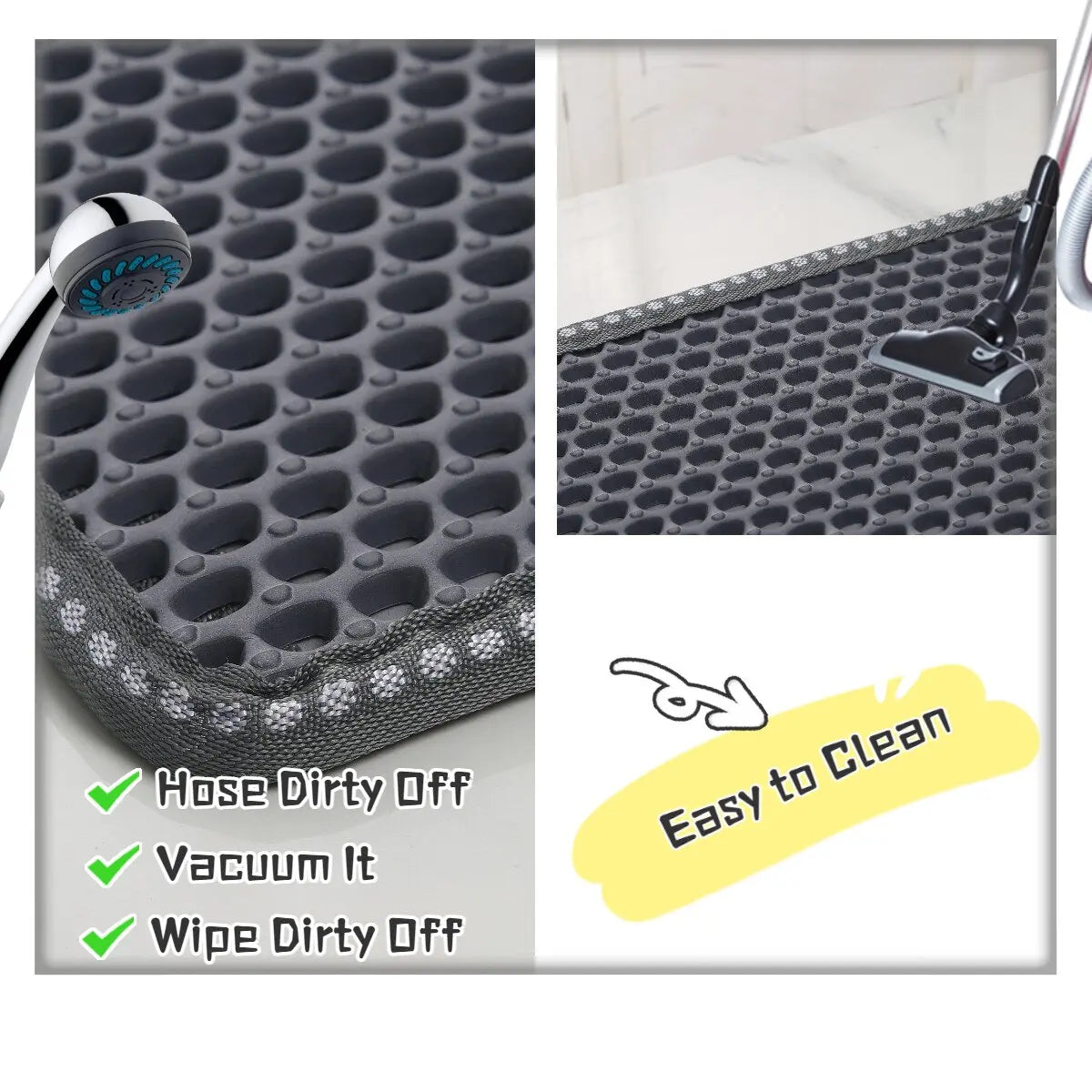 Double Layer Cat Litter Mat With Waterproof Scatter Protection
