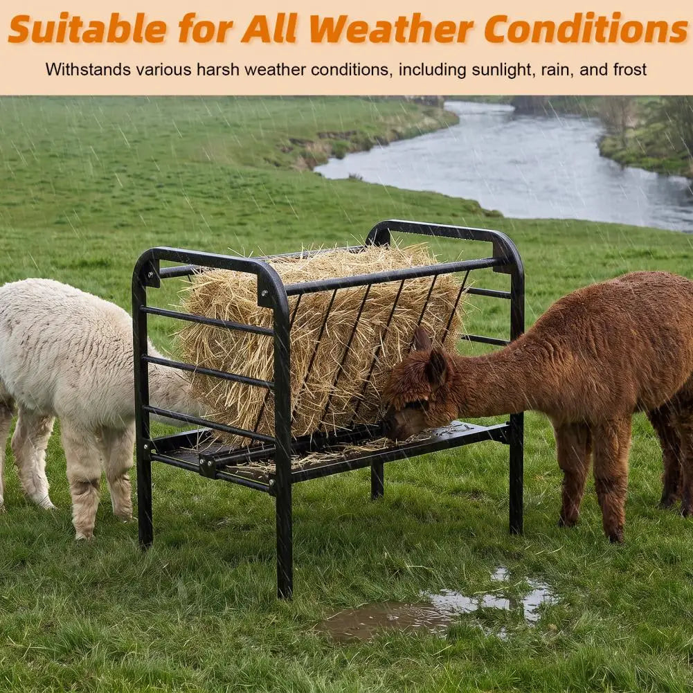 Galvanized Steel Livestock Forage Feeder for Goats Sheep and Calves