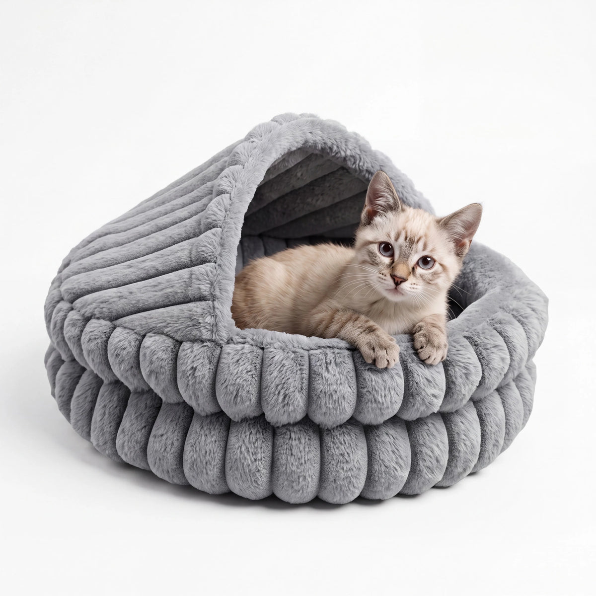 EliteZ Hooded Cat Cave Bed With Cozy Enclosed Hideaway