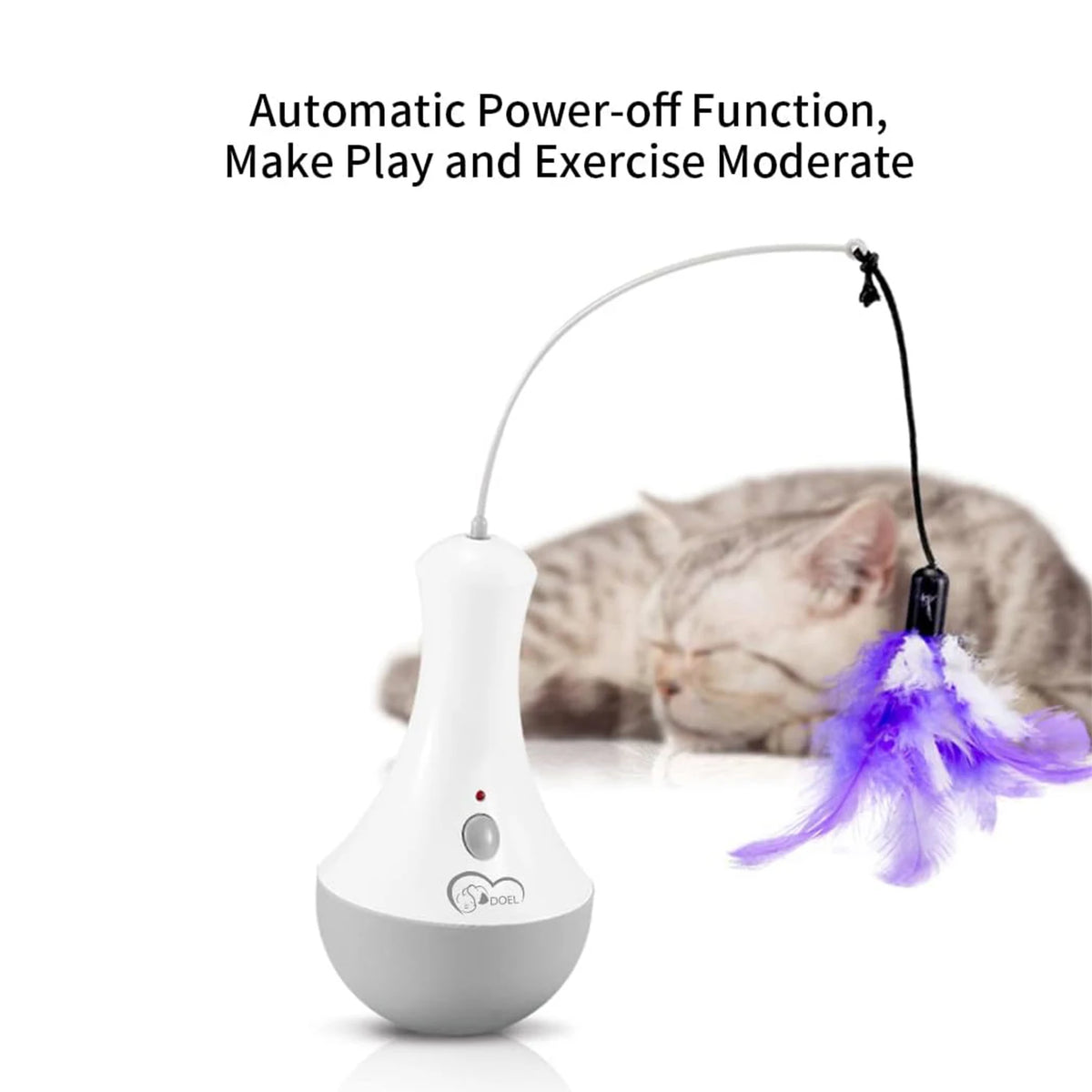 Interactive Feather Teaser Toy for Cats and Kittens Indoor Play