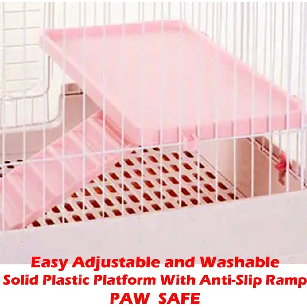Multi Level Indoor Small Animal Cage Habitat With Playpen