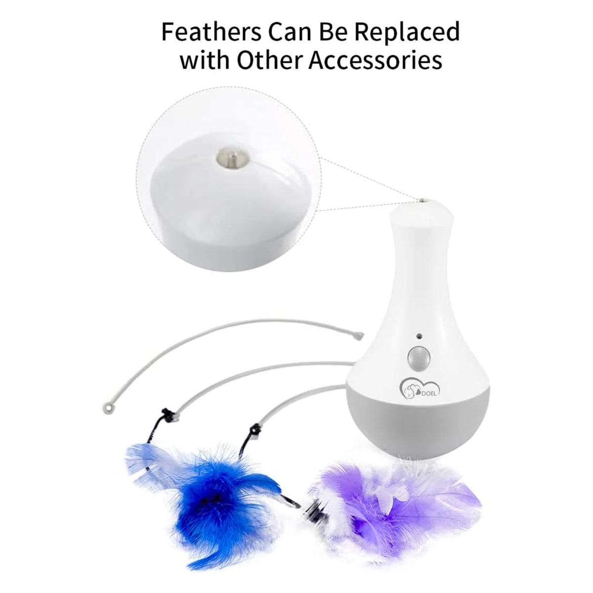 Interactive Feather Teaser Toy for Cats and Kittens Indoor Play